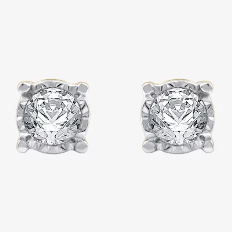 Ever Star (G / SI1-SI2) 1/3 CT.T.W. Lab-Grown Diamond 14K over SIlver or Sterling Round Stud Earrings