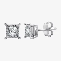 (G / Si1-Si2) 1/2 CT. T.W. Lab Grown White Diamond Sterling Silver 4.7mm Stud Earrings