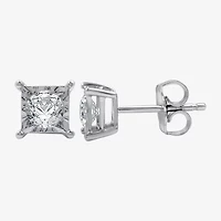 (G / Si1-Si2) 1/2 CT. T.W. Lab Grown White Diamond Sterling Silver 4.7mm Stud Earrings