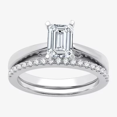 I Said Yes (G / Si1-Si2) Womens 1 1/4 CT. T.W. Lab Grown White Diamond Sterling Silver Solitaire Bridal Set