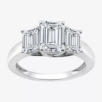 Love Lives Forever (G / Si1-Si2) Womens 3 CT. T.W. Lab Grown White Diamond 14K Gold 3-Stone Engagement Ring