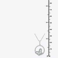Womens 1/10 CT. T.W. Lab Grown White Diamond Sterling Silver Butterfly 18 Inch Pendant Necklace