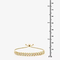 Womens 1 CT. T.W. Lab Grown White Diamond Sterling Silver Bolo Bracelet
