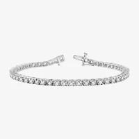 Womens 2 CT. T.W. Lab Grown Diamond Sterling Silver 7.5 Inch Tennis Bracelet