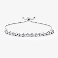 Womens 1/2 CT. T.W. Lab Grown White Diamond Sterling Silver Bolo Bracelet