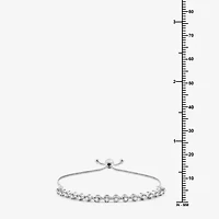 Womens 1/2 CT. T.W. Lab Grown White Diamond Sterling Silver Bolo Bracelet