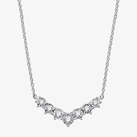 Womens 1/2 CT. T.W. Lab Grown White Diamond Sterling Silver 16 1/2 Inch Pendant Necklace