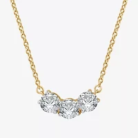 Womens 1 CT. T.W. Lab Grown White Diamond Sterling Silver 17 1/2 Inch Pendant Necklace