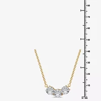 Womens 1 CT. T.W. Lab Grown White Diamond Sterling Silver 17 1/2 Inch Pendant Necklace