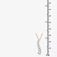 Womens 1 CT. T.W. Lab Grown White Diamond Sterling Silver 18 Inch Pendant Necklace