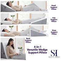 Sweet Home Collection Specialty Memory Foam Wedge Pillow