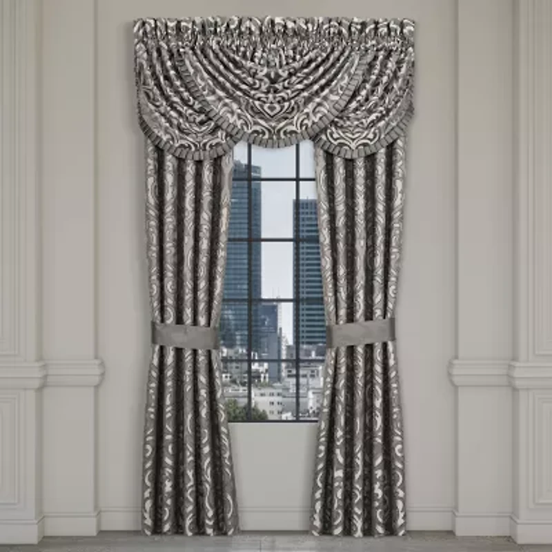 Queen Street Blythe Silver Rod Pocket Blackout Set of 2 Curtain Panel