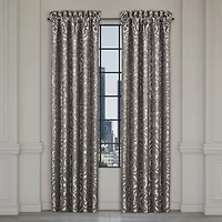 Queen Street Blythe Silver Rod Pocket Blackout Set of 2 Curtain Panel