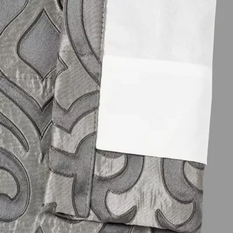 Queen Street Blythe Silver Rod Pocket Blackout Set of 2 Curtain Panel