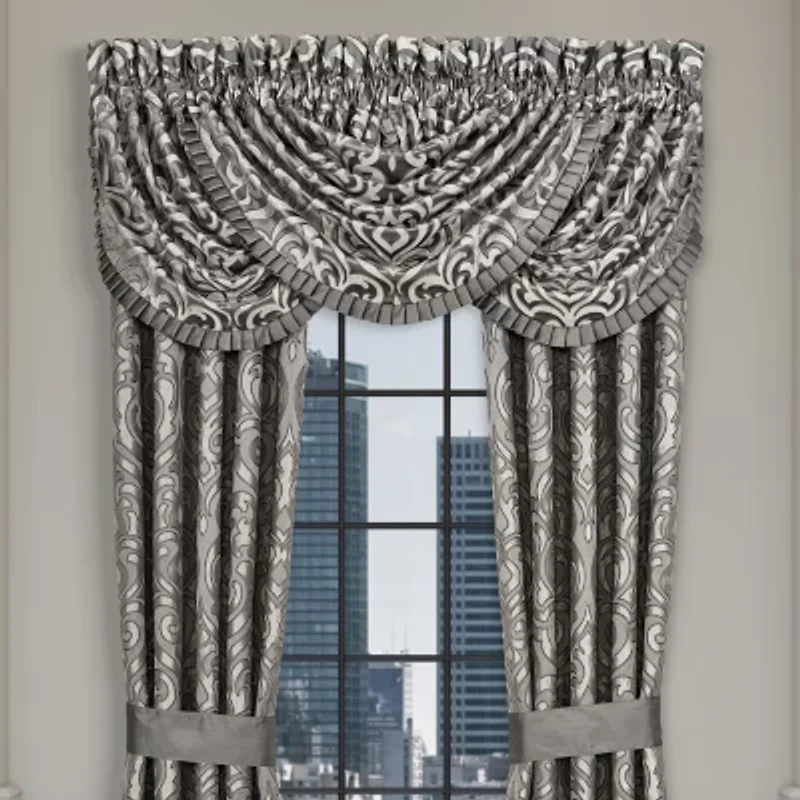 Queen Street Blythe Silver Rod Pocket Blackout Set of 2 Curtain Panel
