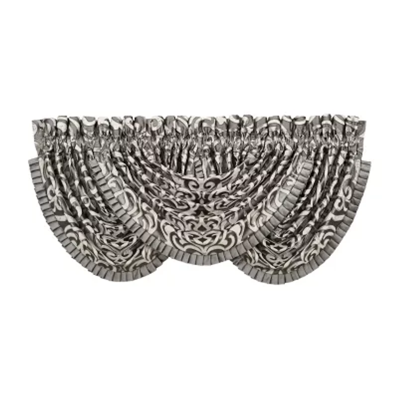 Queen Street Blythe Silver Rod Pocket Waterfall Valance