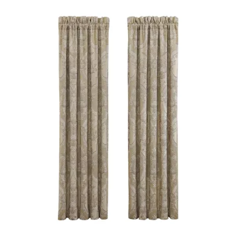 Queen Street Santina Rod Pocket Blackout Set of 2 Curtain Panel