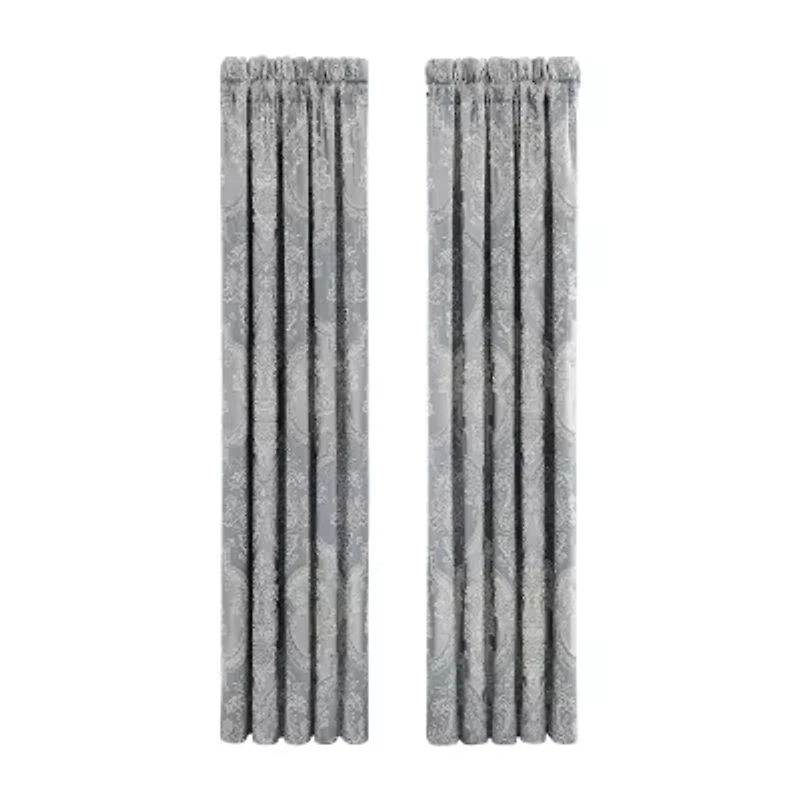 Queen Street Santina Rod Pocket Blackout Set of 2 Curtain Panel