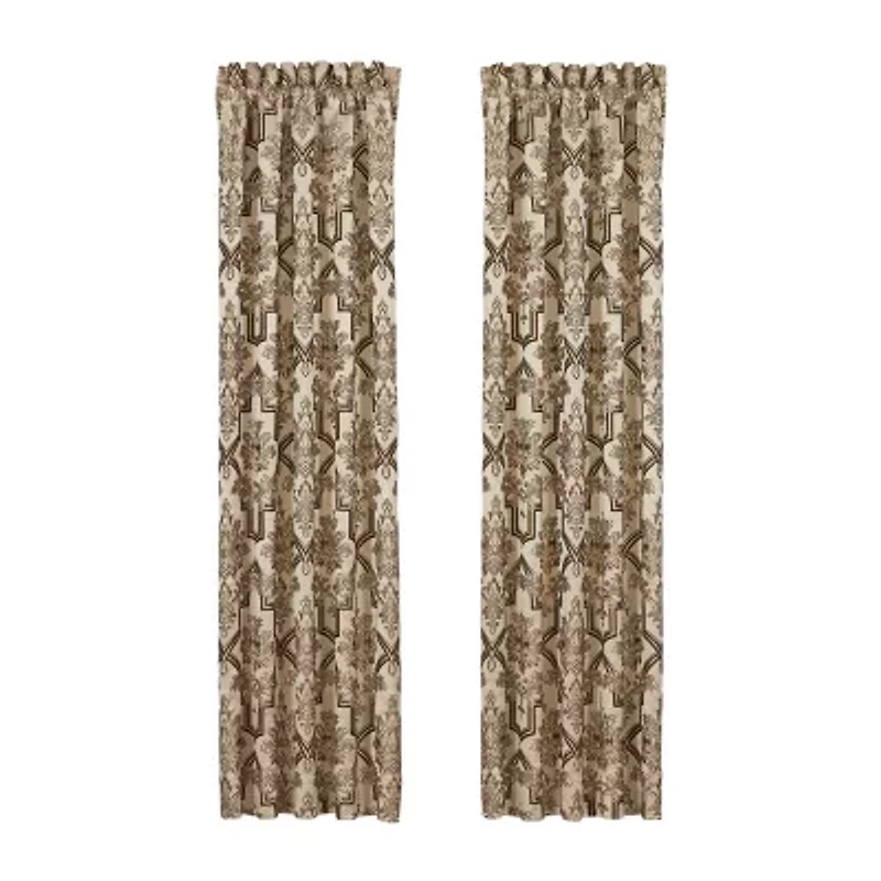 Queen Street Grandville Rod Pocket Blackout Set of 2 Curtain Panel