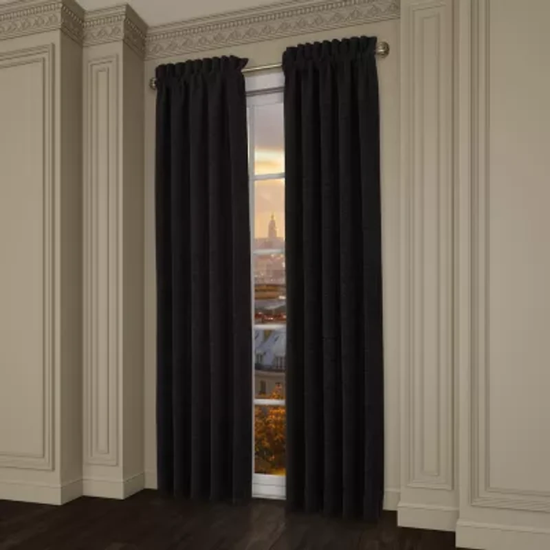 Queen Street Lavinia Rod Pocket Blackout Set of 2 Curtain Panel