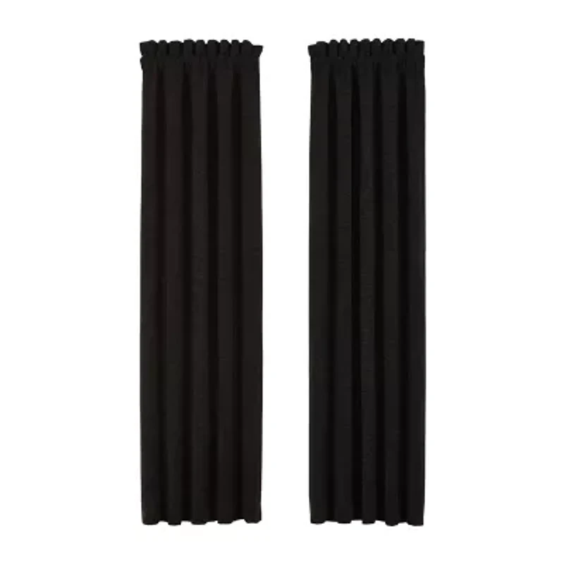 Queen Street Lavinia Rod Pocket Blackout Set of 2 Curtain Panel