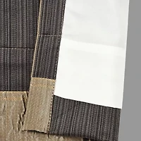 Queen Street Benton Bronze Rod Pocket Blackout Set of 2 Curtain Panel