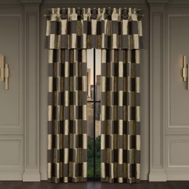 Queen Street Benton Bronze Rod Pocket Tailored Valance