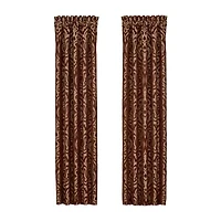 Queen Street Roman Rod Pocket Blackout Set of 2 Curtain Panel