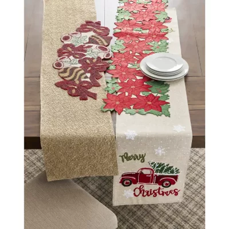 Homewear Portia Poinsettia Cutout Table Runner