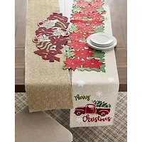 Homewear Portia Poinsettia Cutout Table Runner
