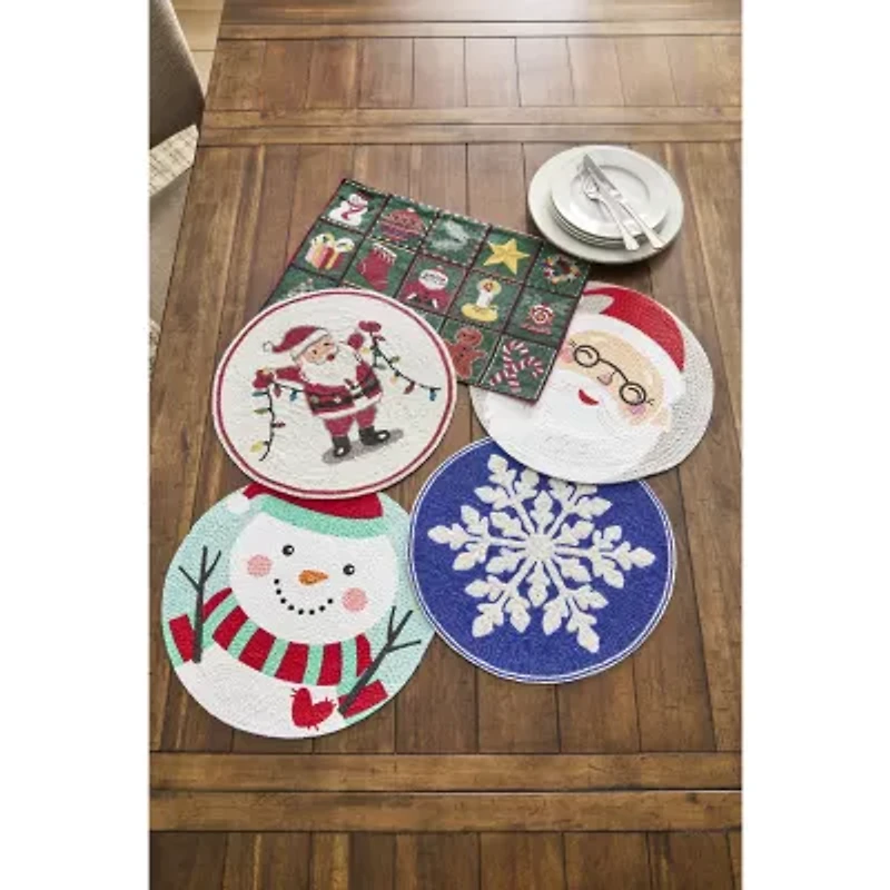 Homewear Whimsy Santa Beaded Placemats