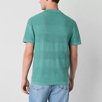 mutual weave Mens Short Sleeve Regular Fit Button-Down Shirt
