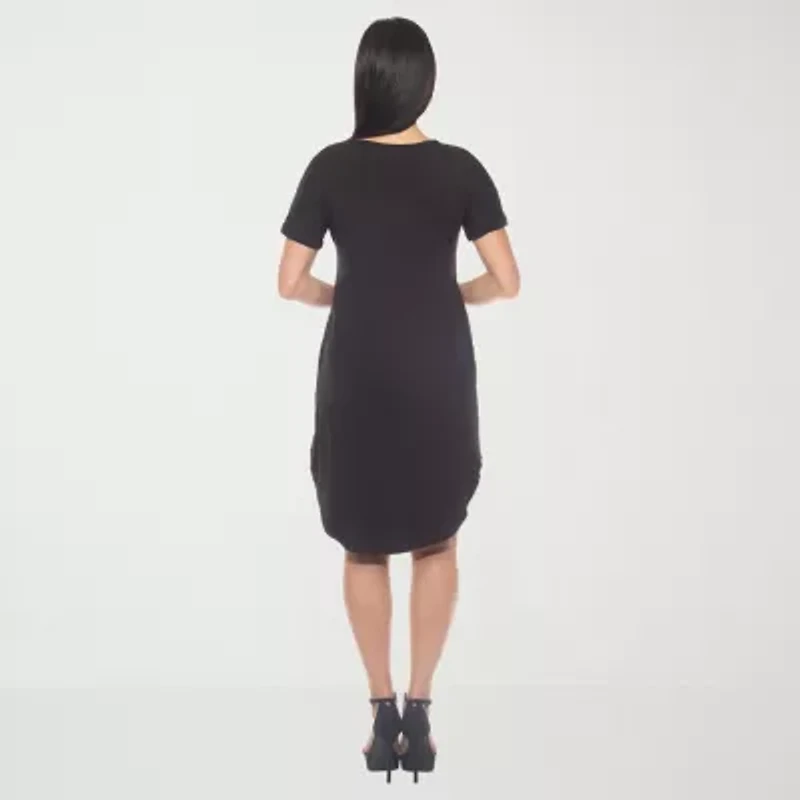 White Mark Womens Short Sleeve T-Shirt Dress