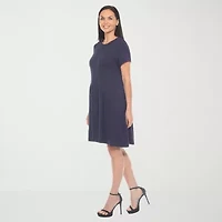 White Mark Womens Short Sleeve Swing Dresses