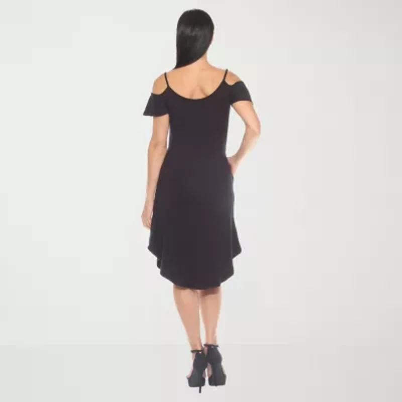 White Mark Womens Short Sleeve Sundress