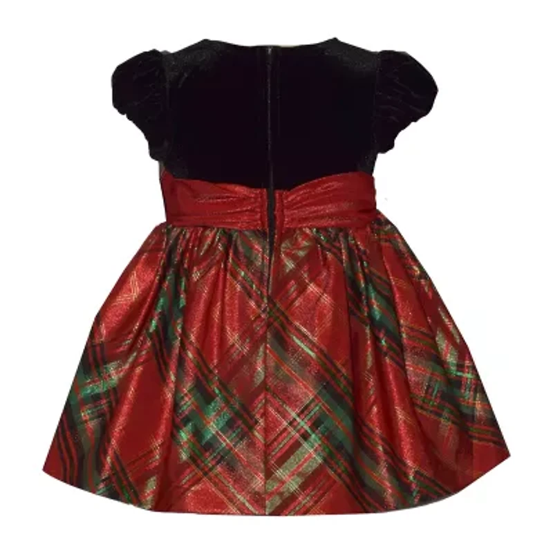 Bonnie Jean Baby Girls Short Sleeve Cap Empire Waist Dress