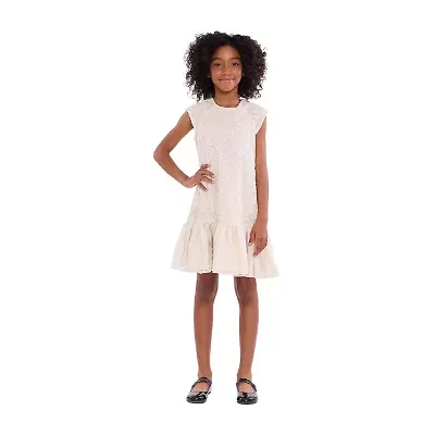 Bonnie Jean Big Kid Girls Short Sleeve Cap Drop Waist Dress