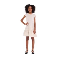 Bonnie Jean Big Kid Girls Short Sleeve Cap Drop Waist Dress