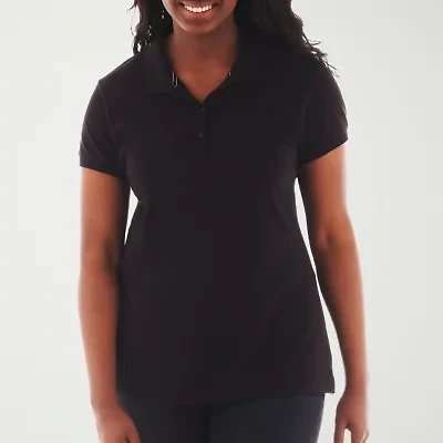 Arizona Juniors Plus Womens Short Sleeve Polo Shirt