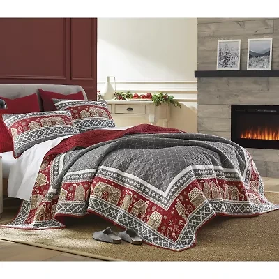 North Pole Trading Co. Gingerbread House Quilt Set