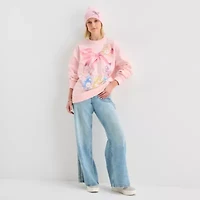 New World Oversized Womens Crew Neck Long Sleeve Care Bears Juniors Sweatshirt