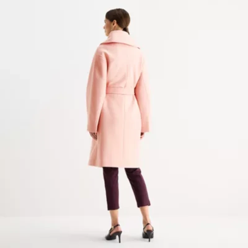 Worthington Womens Belted Heavyweight Coat