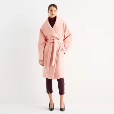 Worthington Womens Belted Heavyweight Coat