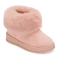 Thereabouts Little & Big Kid Girls Kaylee Faux Fur Lined Flat Heel Winter Boots