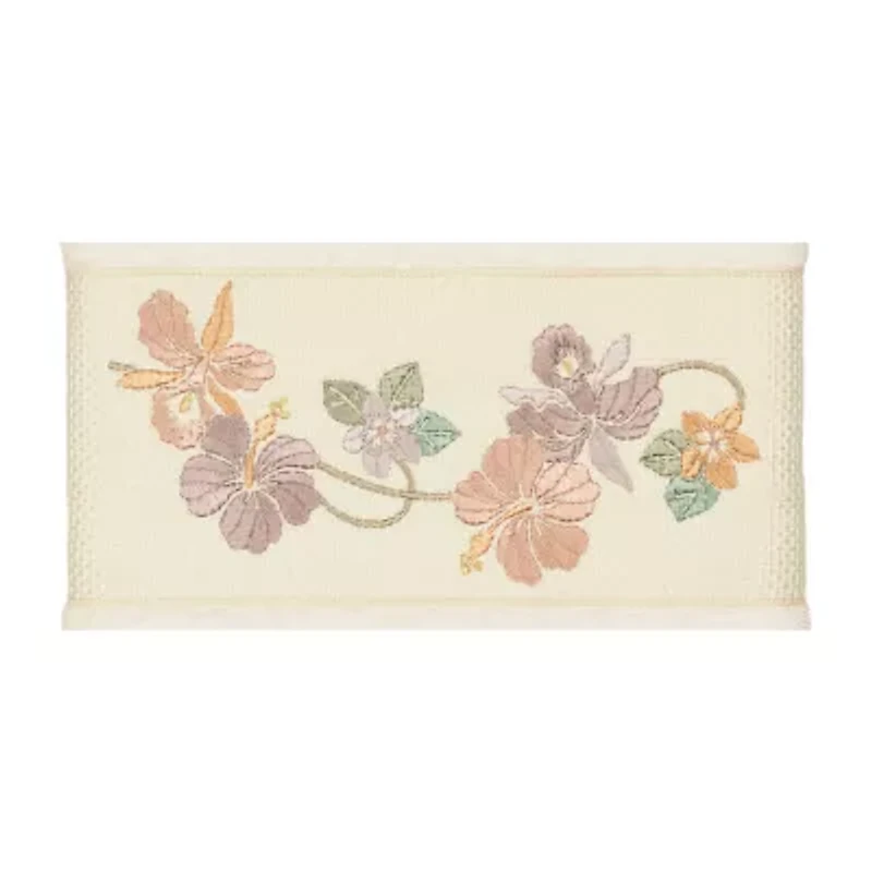 Linum Home Textiles Caroline 2-pc. Embellished Floral Bath Towel