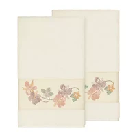 Linum Home Textiles Caroline 2-pc. Embellished Floral Bath Towel