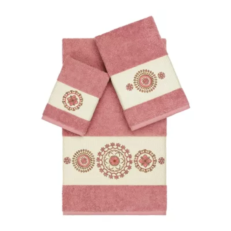 Linum Home Textiles Isabelle Embellished 3-pc. Bath Towel Set