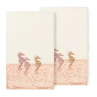 Linum Home Textiles Sofia 2-pc. Embellished Animal Bath Towel