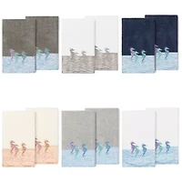 Linum Home Textiles Sofia 2-pc. Embellished Animal Bath Towel