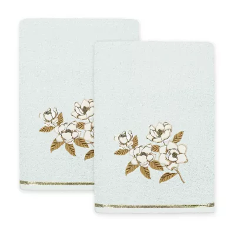 Linum Home Textiles Maggie 2-pc. Embellished Floral Bath Towel